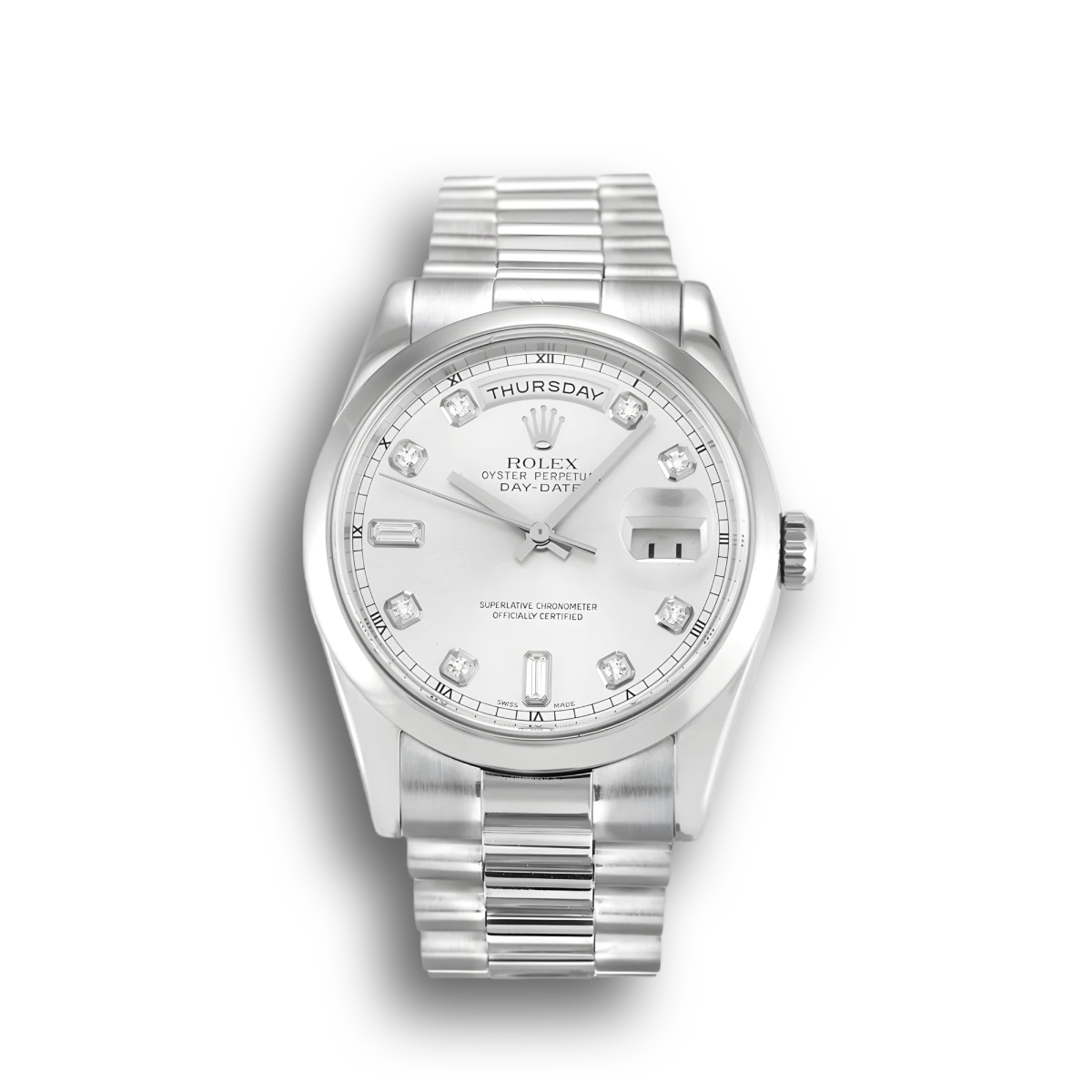 Rolex Day-Date Silver 118209