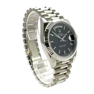 Super Clone Rolex Day-Date Bright Black Dial 228236-0003 40 mm - Imagen 3