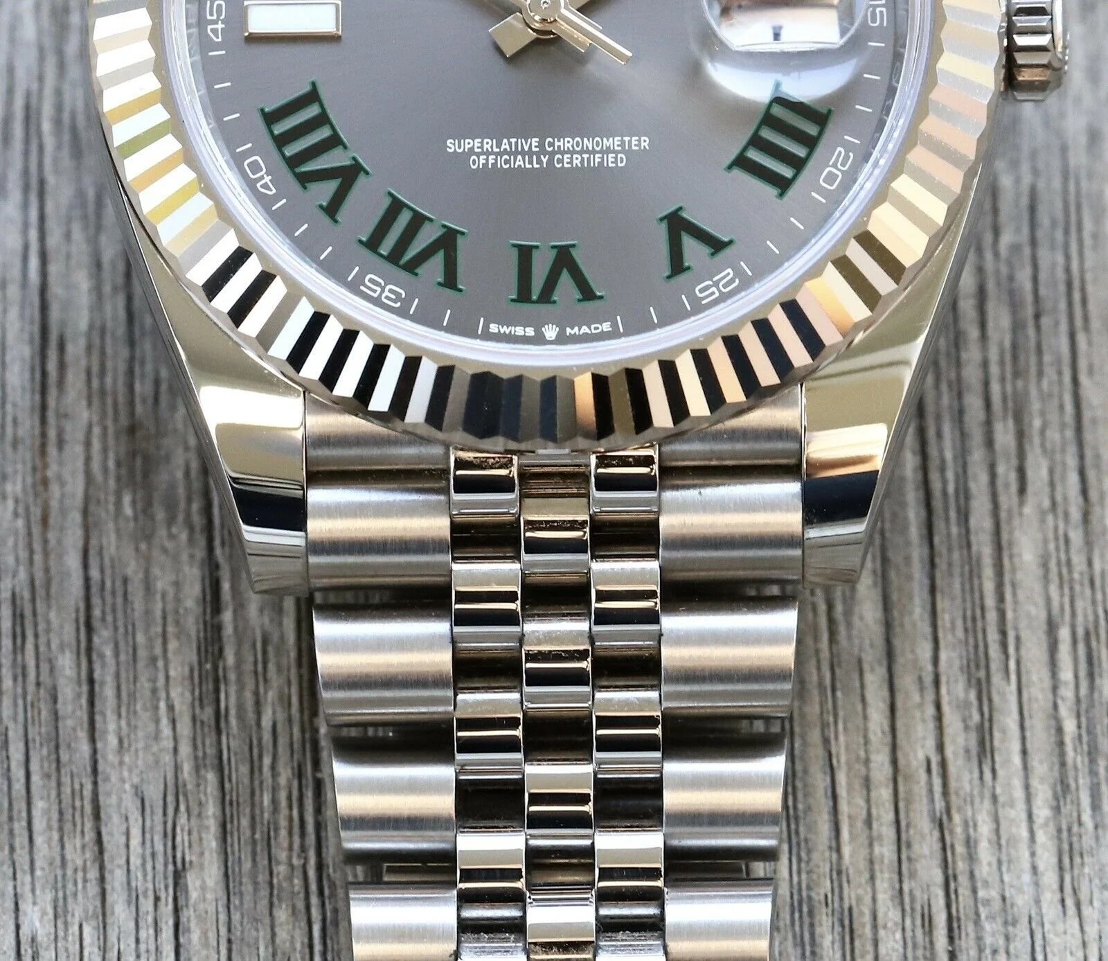 Rolex Datejust Rhodium Dial 126334 “Wimbledon” Flutted/Jubilee 41 mm – Bild 4