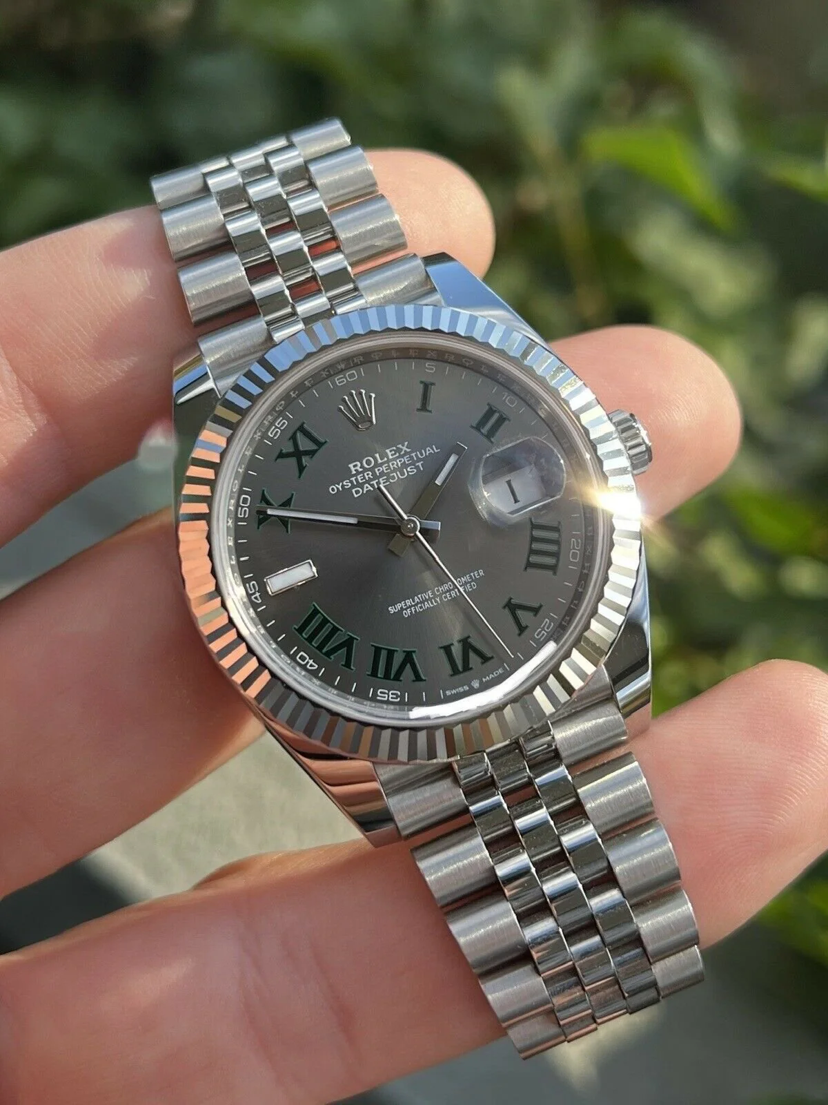 Rolex Datejust Rhodium Dial 126334 “Wimbledon” Flutted/Jubilee 41 mm – Bild 9