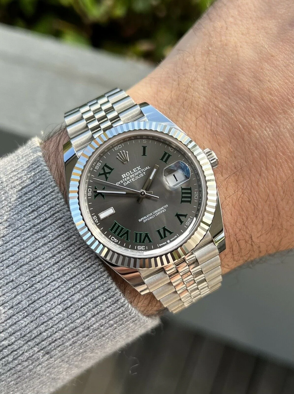 Rolex Datejust Rhodium Dial 126334 “Wimbledon” Flutted/Jubilee 41 mm – Bild 10