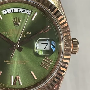Super Clone Rolex Day-Date Olive Dial 128235 36 mm – Image 9