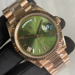 Super Clone Rolex Day-Date Olive Dial 128235 36 mm – Image 8