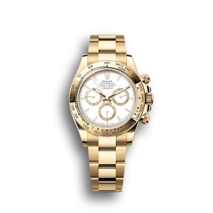 Alternative view of Super Clone Rolex Daytona Yellow Gold White Dial m126508-0001