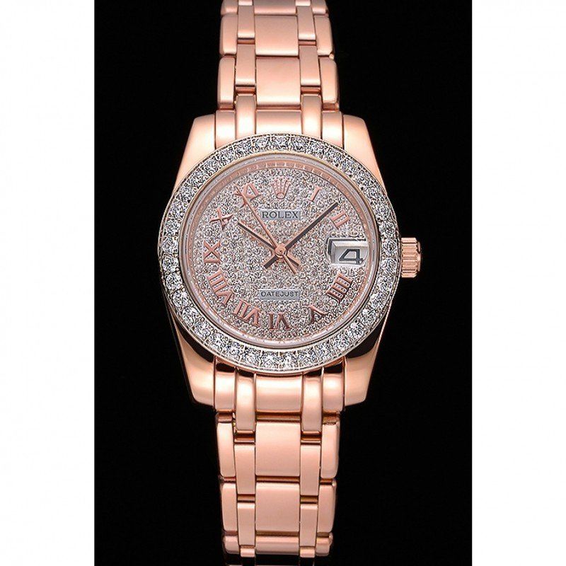 Rolex Datejust Diamond Dial And Bezel Pink Gold Case And Bracelet 622836 - Image 2