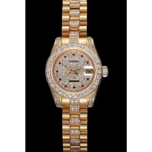 Super Clone Rolex DateJust Diamond Dial Gold 622023 - Image 2