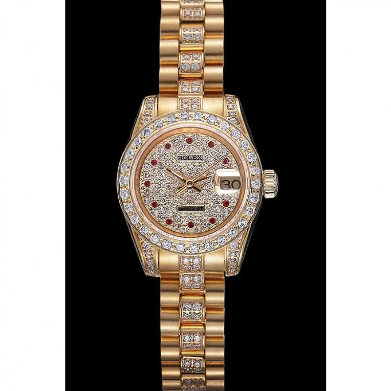 Super Clone Rolex DateJust Diamond Dial Gold 622023 - Image 2