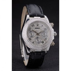 Super Clone Rolex Daytona Lady Stainless Steel Case Crystal Studded Bezel Crystal Studded Dial - Imagen 2