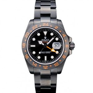 Super Clone Rolex Explorer Black Ceramic Bezel Black Dial Watch 98240 - Imagen 12