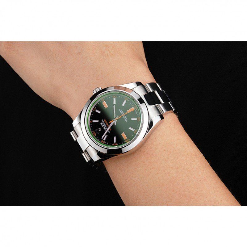 Super Clone Rolex Milgauss Black Dial Orange Markings Stainless Steel Case And Bracelet - Image 10