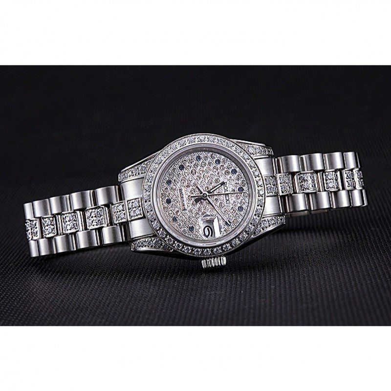 Super Clone Rolex DateJust Diamond Dial Stainless Steel 622021 - Image 4