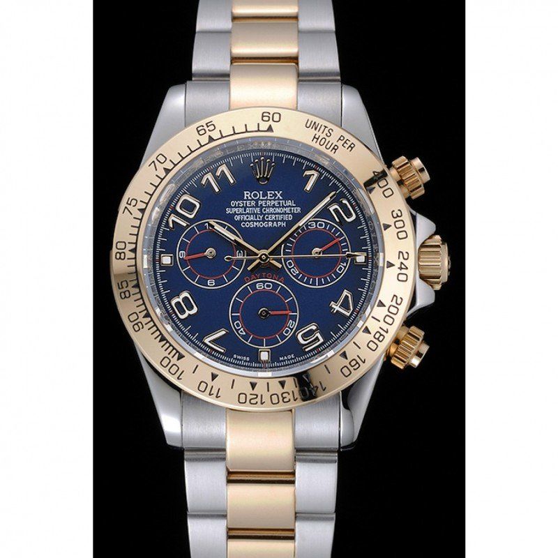 Super Clone Rolex Daytona Blue Dial Two Tone Stainless Steel 1454246 - Image 2