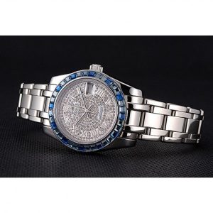 Rolex Datejust Diamond Dial Blue Jewels Bezel Stainless Steel Case And Bracelet 622834 - Image 5
