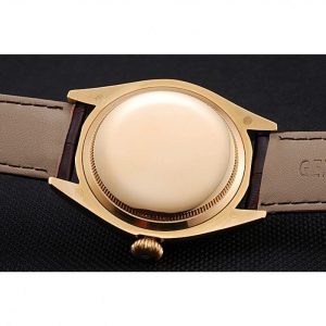 Rolex Cellini White Dial Gold Case Brown Leather Strap 622833 – Bild 8