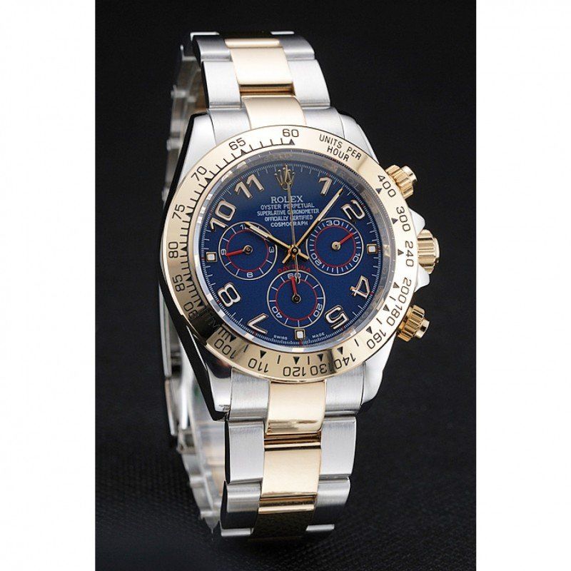 Super Clone Rolex Daytona Blue Dial Two Tone Stainless Steel 1454246 - Image 3