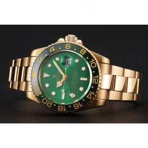 Super Clone Rolex GMT Master II Green Dial And Bezel Gold Case And Bracelet 1453750 - Image 5