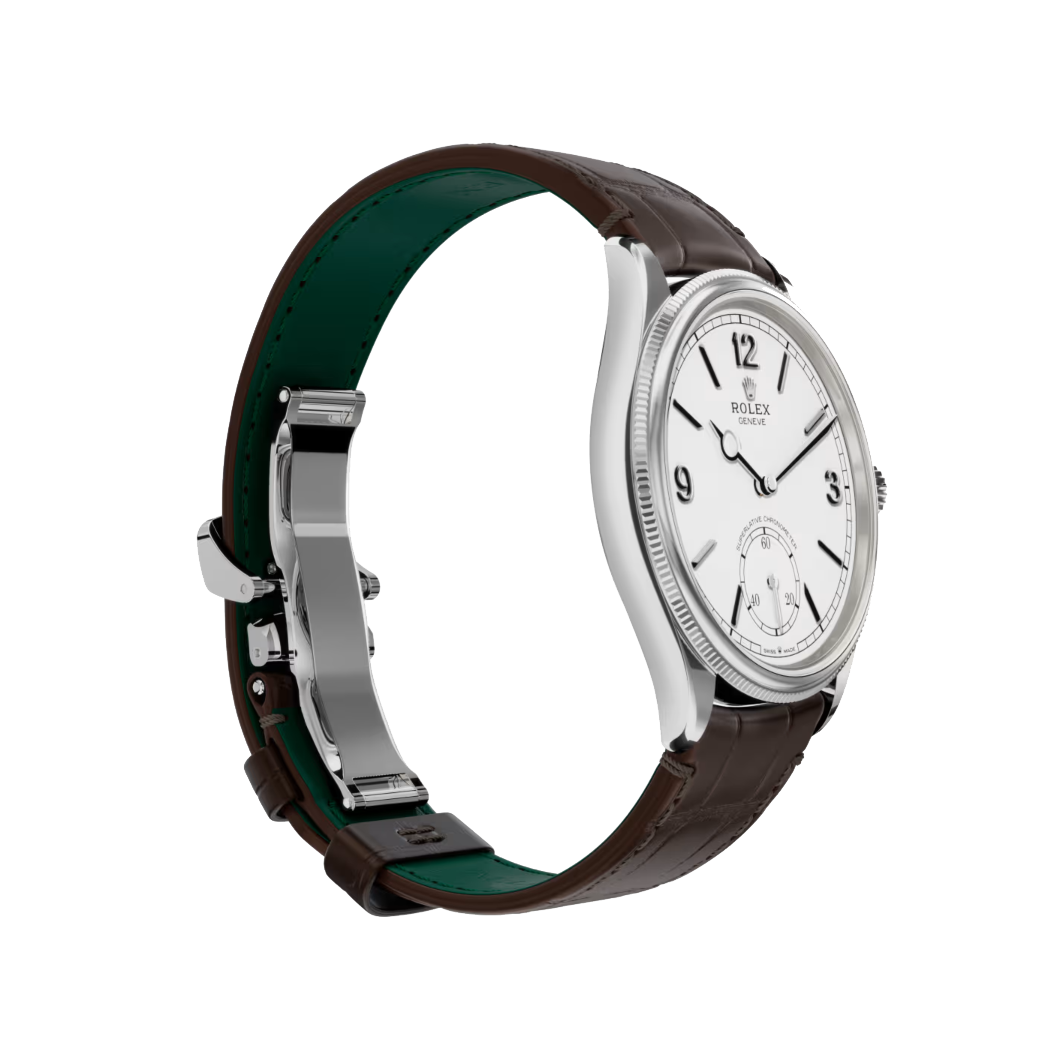 Rolex 1908: 39 mm, yellow gold with an alligator leather strap, m52508-0006 - Image 2