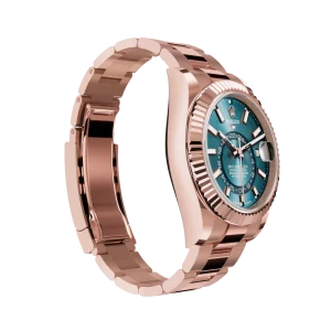 Alternative view of Rolex Sky-Dweller: 42 mm, Everose gold with a blue-green dial and an Oyster bracelet, m336935-0001