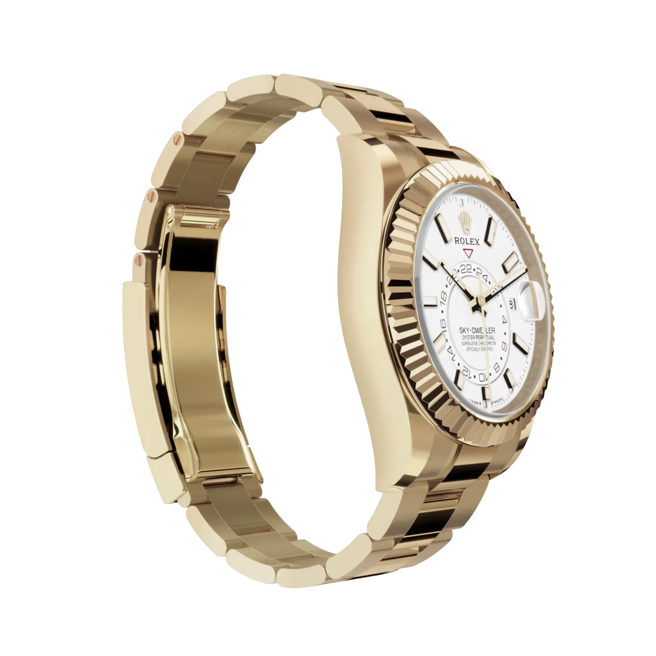 Rolex Sky-Dweller: 42 mm, Yellow gold with an intense white dial and an Oyster bracelet, m336938-0003 - Image 5