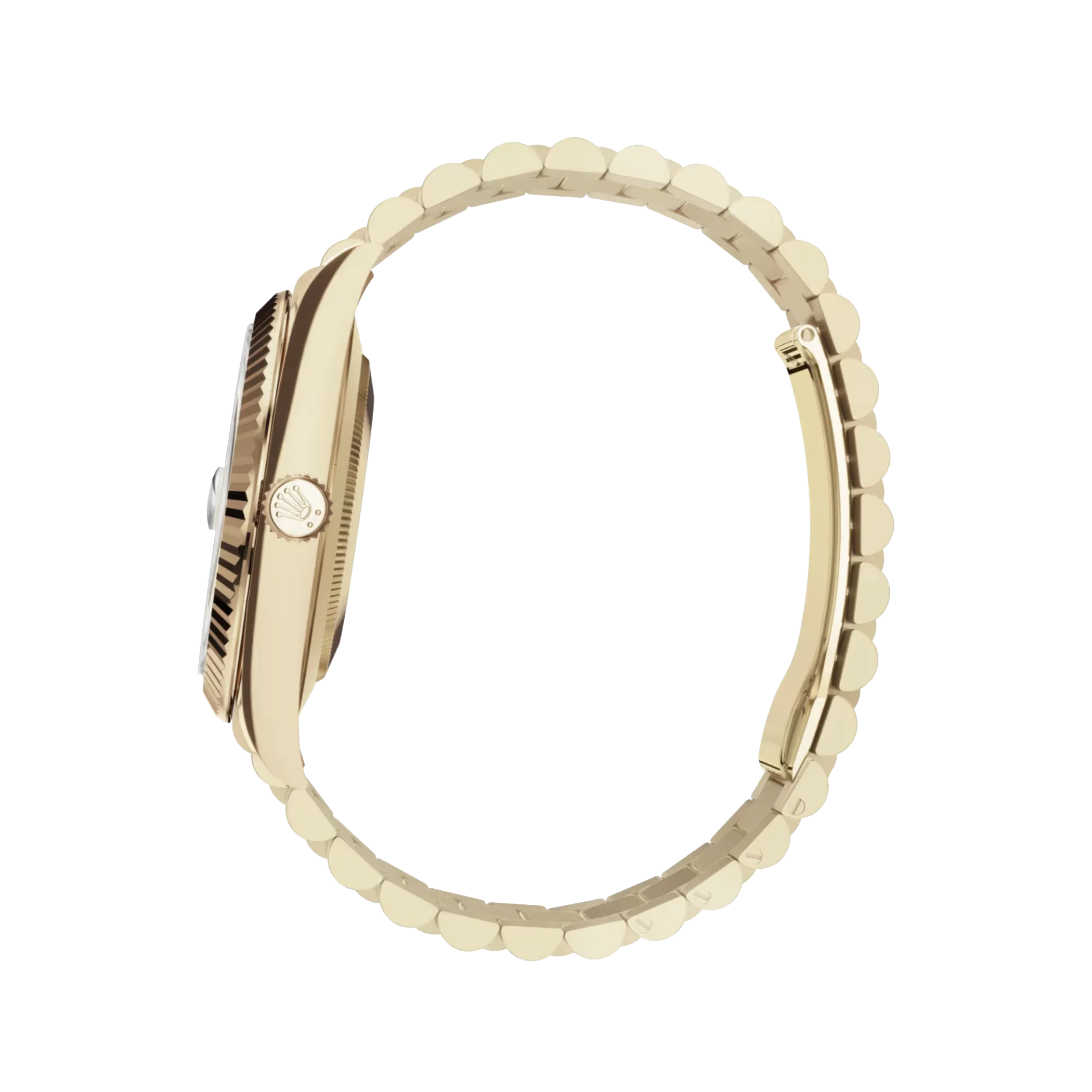 Rolex Day-Date: 40mm yellow gold with a white dial, fluted bezel and a President bracelet, m228238-0042 - Image 5
