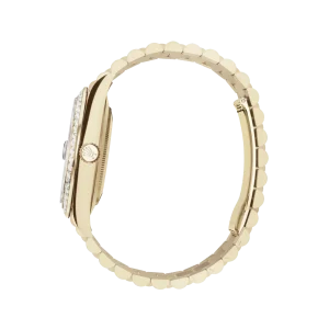 Super Clone Rolex Day-Date: 36 mm, Yellow gold, with a champagne colour, Diamond-set dial, Diamond-set bezel and a President bracelet, m228348rbr-0002 - Image 5