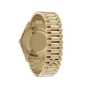 Super Clone Rolex Day-Date: 36 mm, Yellow gold, with a champagne colour, Diamond-set dial, Diamond-set bezel and a President bracelet, m228348rbr-0002 - Image 4