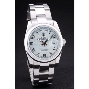Rolex Day-Date Polished Silver Bezel White Dial 7470 - Imagen 3