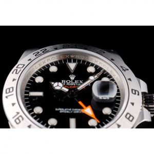 Super Clone Rolex Explorer Stainless Steel Bezel Black Dial Watch – Image 11
