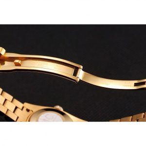 Super Clone Rolex DayJust Diamond Pave White Dial Gold Diamond Bracelet 1453957 - Image 6