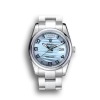 Rolex Day-Date Polished Silver Bezel White Dial 7470
