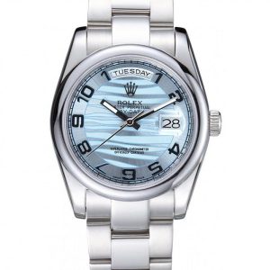 Rolex Day-Date Polished Silver Bezel White Dial 7470 - Imagen 11