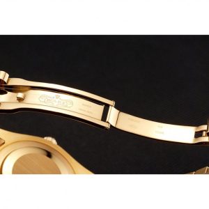 Super Clone Rolex Day-Date Diamonds And Rubies Black Dial Yellow Gold Bracelet 1454101 - Image 7
