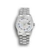 Super Clone Rolex Day-Date Diamond Pave Dial And Bezel And Stainless Steel Bracelet