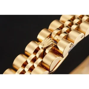 Super Clone Rolex Lady-Datejust Champagne Dial Diamond Bezel Gold Jubilee Bracelet 1454096 - Image 6
