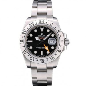 Super Clone Rolex Explorer Stainless Steel Bezel Black Dial Watch – Image 12