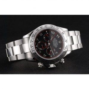 Super Clone Rolex Daytona Stainless Steel Bracelet Black Dial 80296 - Image 4
