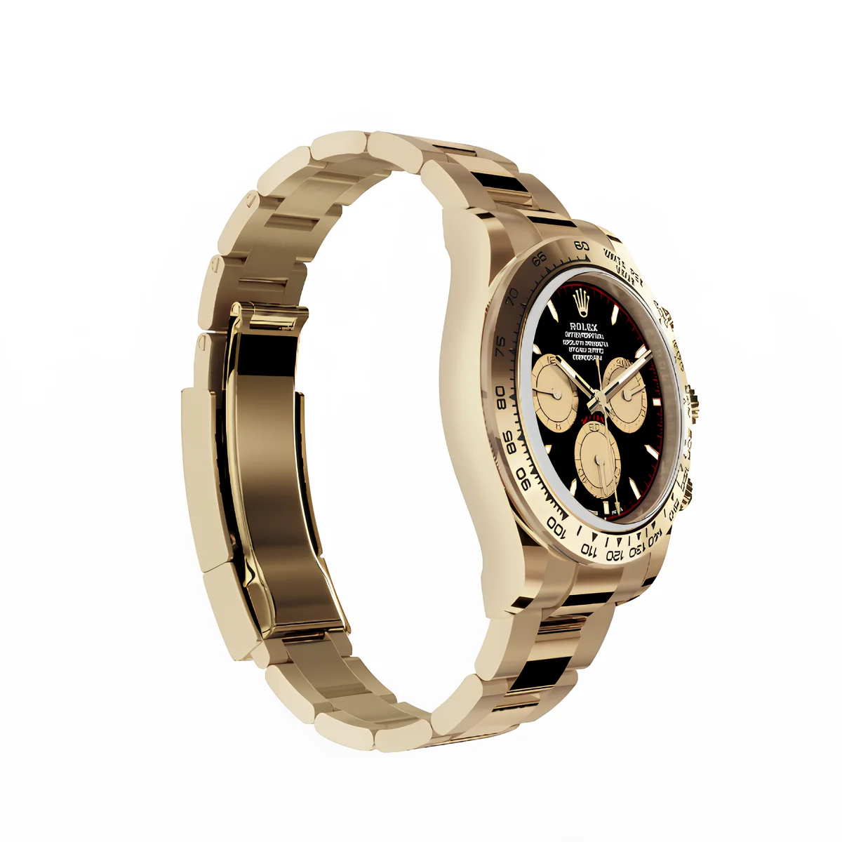 Super Clone Rolex Daytona Yellow Gold Black Dial m126508-0002 - Image 5