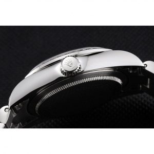 Super Clone Rolex Day-Date Diamond Pave Dial And Bezel And Stainless Steel Bracelet - Image 9