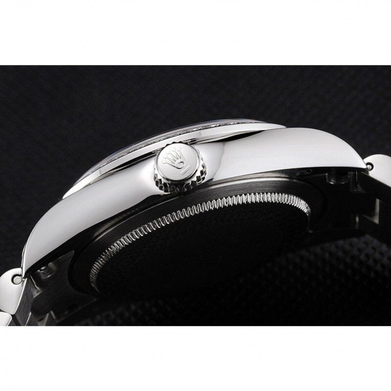 Super Clone Rolex Day-Date Diamond Pave Dial And Bezel And Stainless Steel Bracelet - Image 9