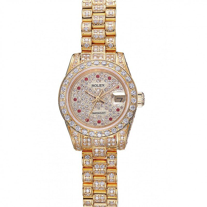 Super Clone Rolex DateJust Diamond Dial Gold 622024 - Image 11