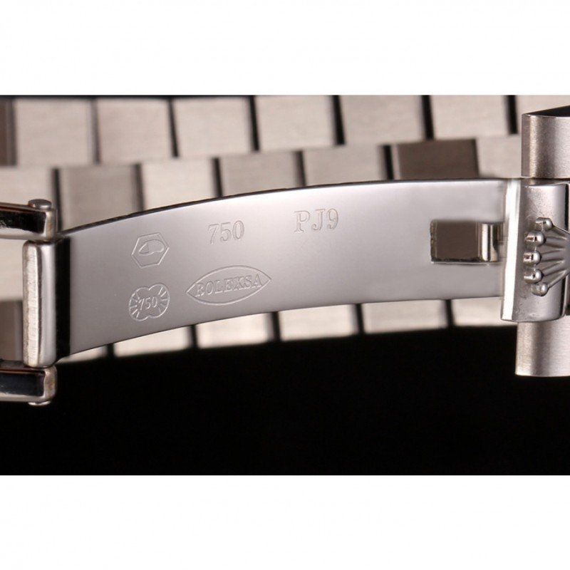 Super Clone Rolex Day-Date Stainless Steel Bracelet Black Dial 80294 - Image 9