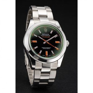 Super Clone Rolex Milgauss Black Dial Orange Markings Stainless Steel Case And Bracelet - Image 3