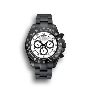 Super Clone Rolex Cosmograph Daytona White And Black Dial Black Stainless Steel Case And Bracelet 1454249