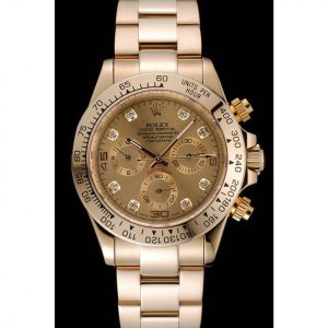 Alternative view of Super Clone Rolex Daytona Brown Dial Diamond Numerals 1454245