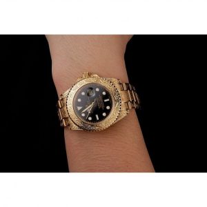 Super Clone Rolex Submariner Skull Limited Edition Black Dial Gold Case And Bracelet 1454071 - Image 10