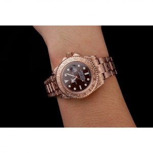 Super Clone Rolex Submariner Skull Limited Edition Brown Dial Rose Gold Case And Bracelet 1454087 - Imagen 10