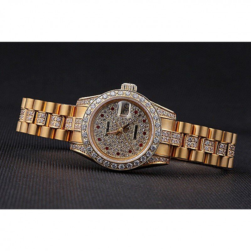 Super Clone Rolex DateJust Diamond Dial Gold 622023 - Image 5
