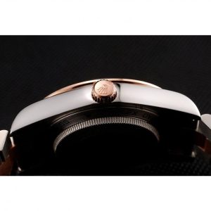 Super Clone Rolex Day-Date Diamonds Bezel White Dial Rose Gold And Staineless Steel Bracelet 1454108 - Image 9