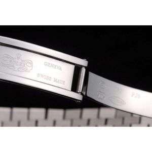 Super Clone Rolex DateJust Stainless Steel Ribbed Bezel Flower Silver Dial 42001 - Image 6