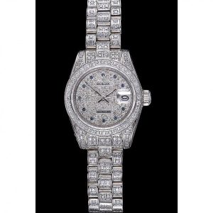 Super Clone Rolex DateJust Diamond Dial Stainless Steel 622022 - Image 2